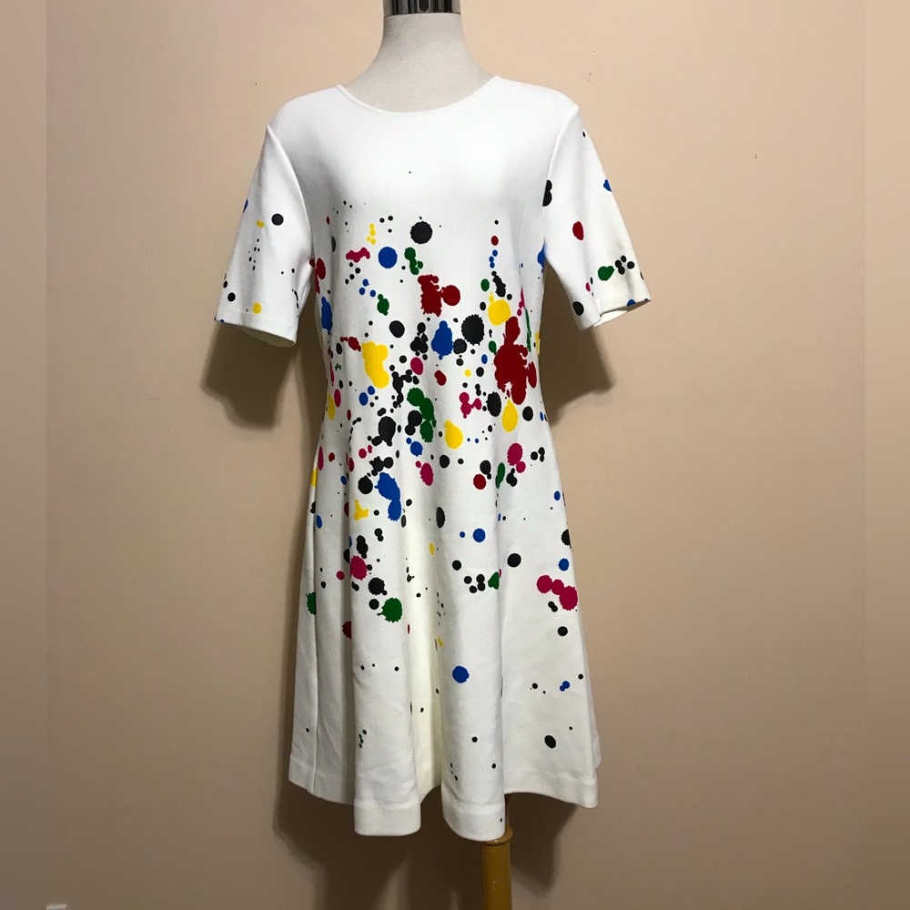 Oscar de la Renta Paint Splatter Dress